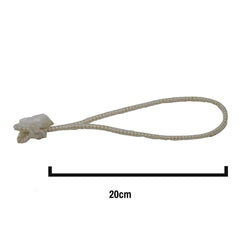 20cm White Elasticated Cotton Meat Ties/Poultry Loops (5,000 Per Bag)