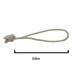 5.5cm White Elasticated Cotton Meat Ties/Poultry Loops (5,000 Per Bag)