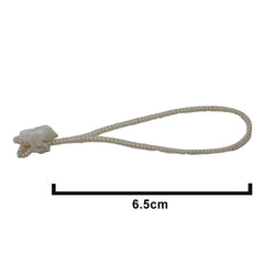6.5cm White Elasticated Polyester, Heat Sealed Meat Ties/Poultry Loops (5,000 Per Bag)