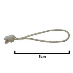 8cm White Cotton Elasticated Meat Ties/Poultry Loops (5,000 Per Bag)