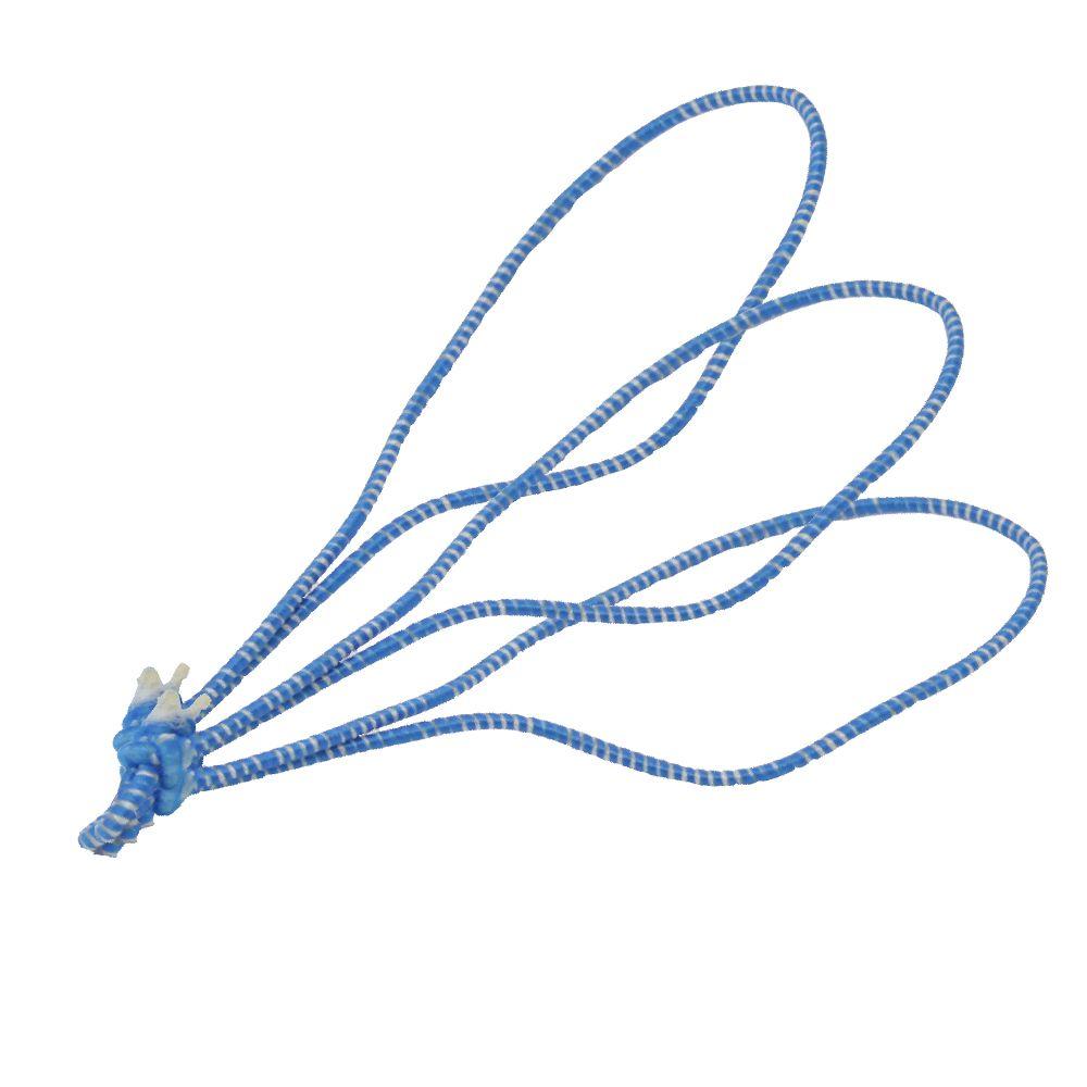 5.5cm Blue/White Elasticated Polyester Meat Ties/Poultry Loops (5,000 Per Bag)
