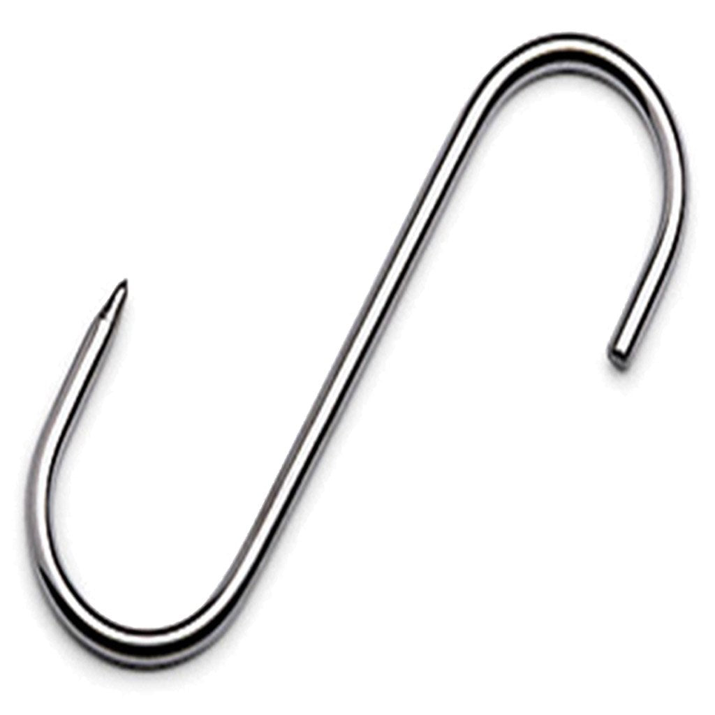 12'' S Butchers Meat Hanging Hooks - Single Hooks