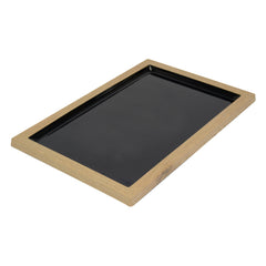 420 x 280 x 21mm Tray - Wood & Black Melamine