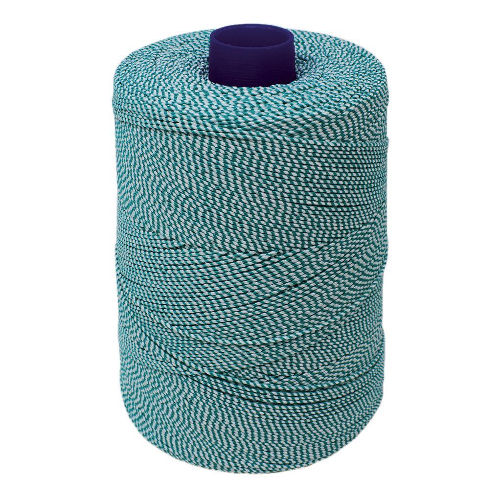 Green/White Elasticated Machine String/Twine Size in 1,904m/kg (800g). From £8.00 per Spool